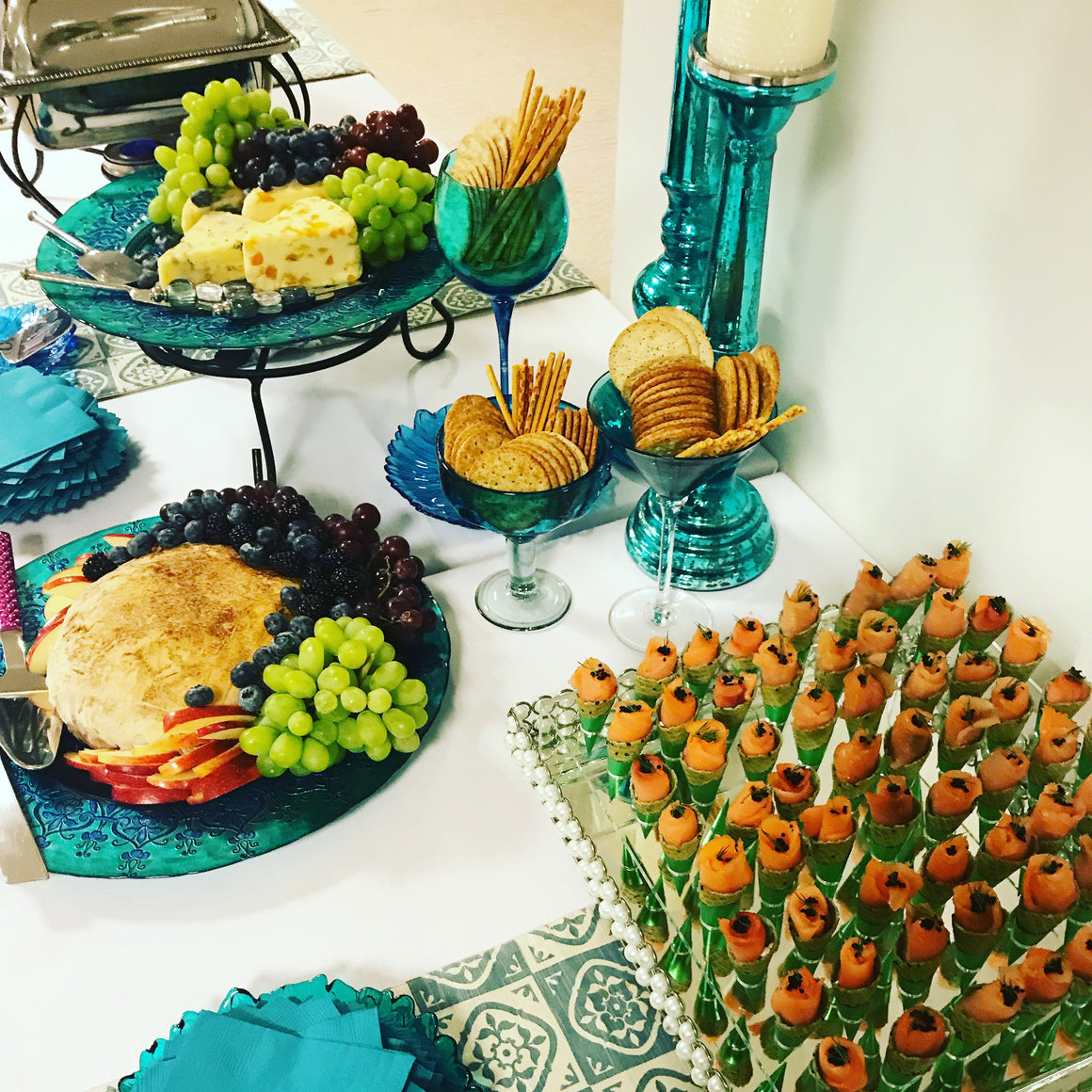 Wedding Reception - Passed Appetizers & Appetizer Buffet/Stations Full Service